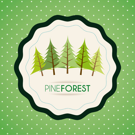 Forest design over green background vector illustration