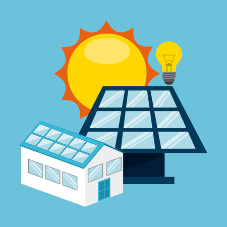 Solar energy design vector illustration graphic Фото со стока