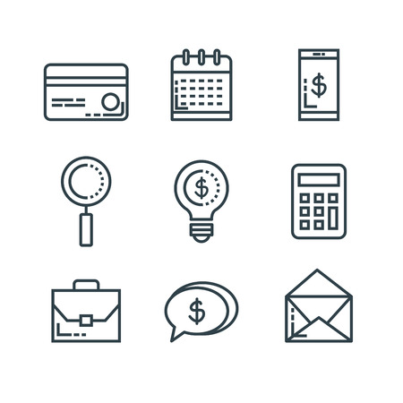 set service tax report and balance document vector illustration (em inglês)