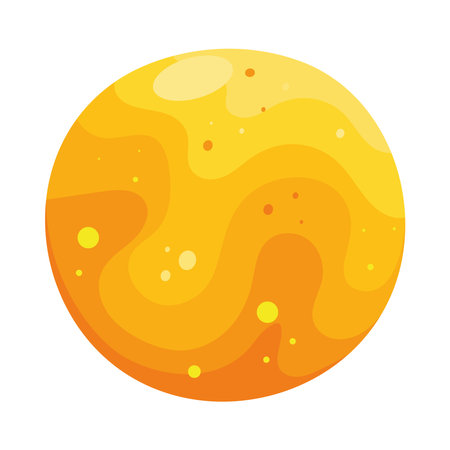 Yellow planet space outer