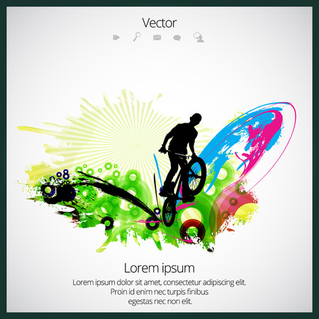 Bmx rider Vector Illustration