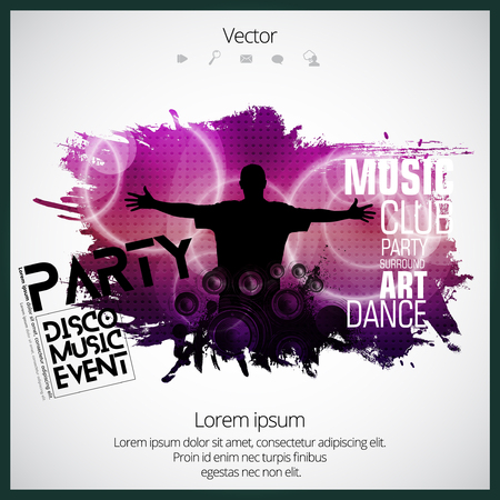 Silhouette of dancing people Vector Illustration