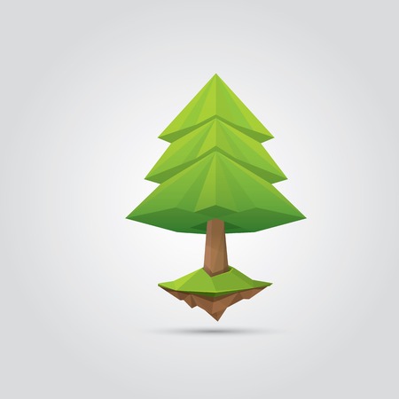 Conceptual polygonal tree vector illustration Фото со стока