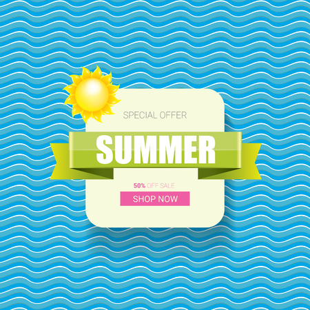 Vector summer sale bright label design template Zdjęcie Seryjne