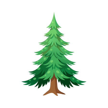 Beautiful single big tree vector illustration