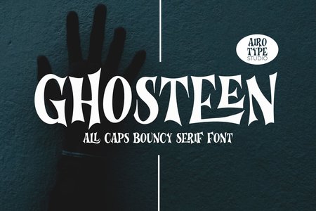 Ghosteen All Caps Display Font