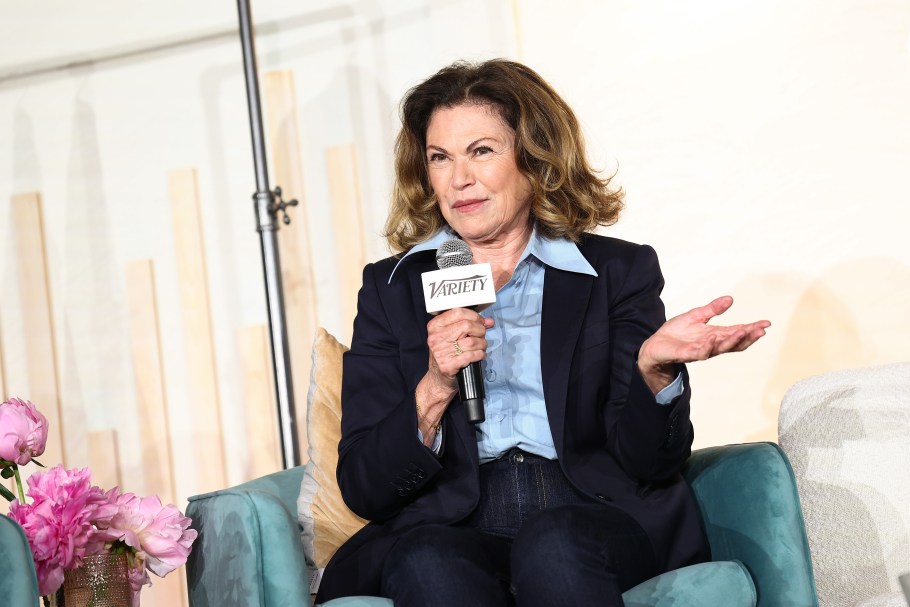 WEST HOLLYWOOD, CALIFORNIA - JUNE 06: Colleen Atwood speaks on stage during the "Meet the Makers: Apple TV+'s 'Masters of the Air'" panel at Variety's TV FYC Fest at 1 Hotel West Hollywood on June 06, 2024 in West Hollywood, California.  (Photo by Tommaso Boddi/Variety via Getty Images)