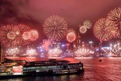 Fireworks show held to mark HK's 20th return anniversary