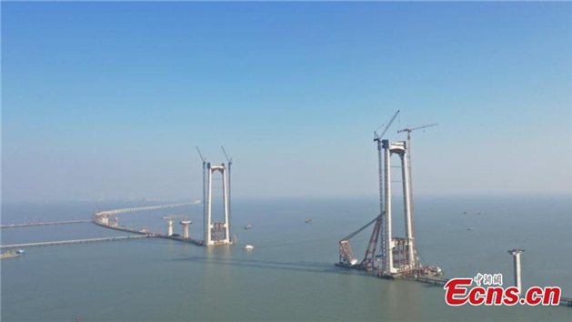 Construção da ponte Shenzhen-Zhongshan decorrendo sem incidentes
