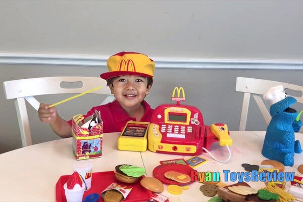 One of the most popular YouTube videos from Ryan&rsquo;s World shows its star, Ryan Kaji, pretending to be a cashier at McDonald&rsquo;s. &ldquo;It&rsquo;s a stealthy and powerful way of getting these unhealthy products in front of kids&rsquo; eyeballs,&rdquo; a public health expert says.