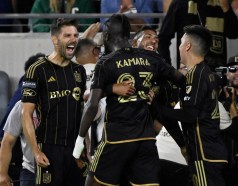 First-half goals from Mateusz Bogusz and Kei Kamara and second-half scores from Dénis Bouanga and Lewis O’Brien propel LAFC to a 4-0 win and a rematch of December’s MLS Cup title match on Sunday in Ohio.