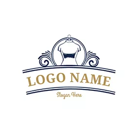 衣類のロゴ Clothing Dressmaker and Sewing logo design