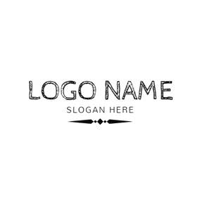 名前のロゴ Simple Antique Font and Name logo design