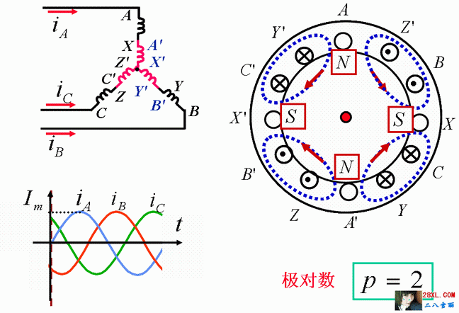 電機極對數