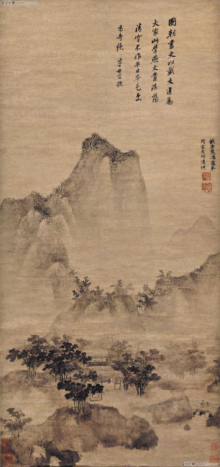 明 戴進《仿燕文貴山水圖》