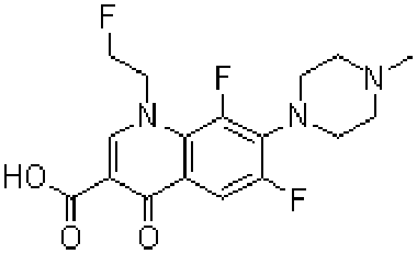 氟羅沙星結構式