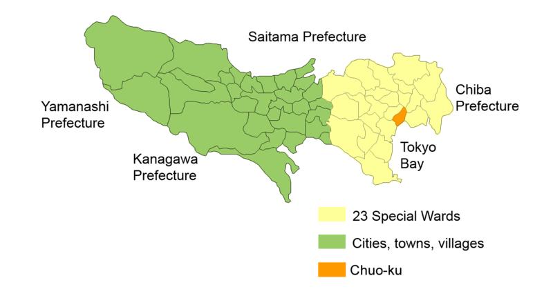 東京都中央區位置