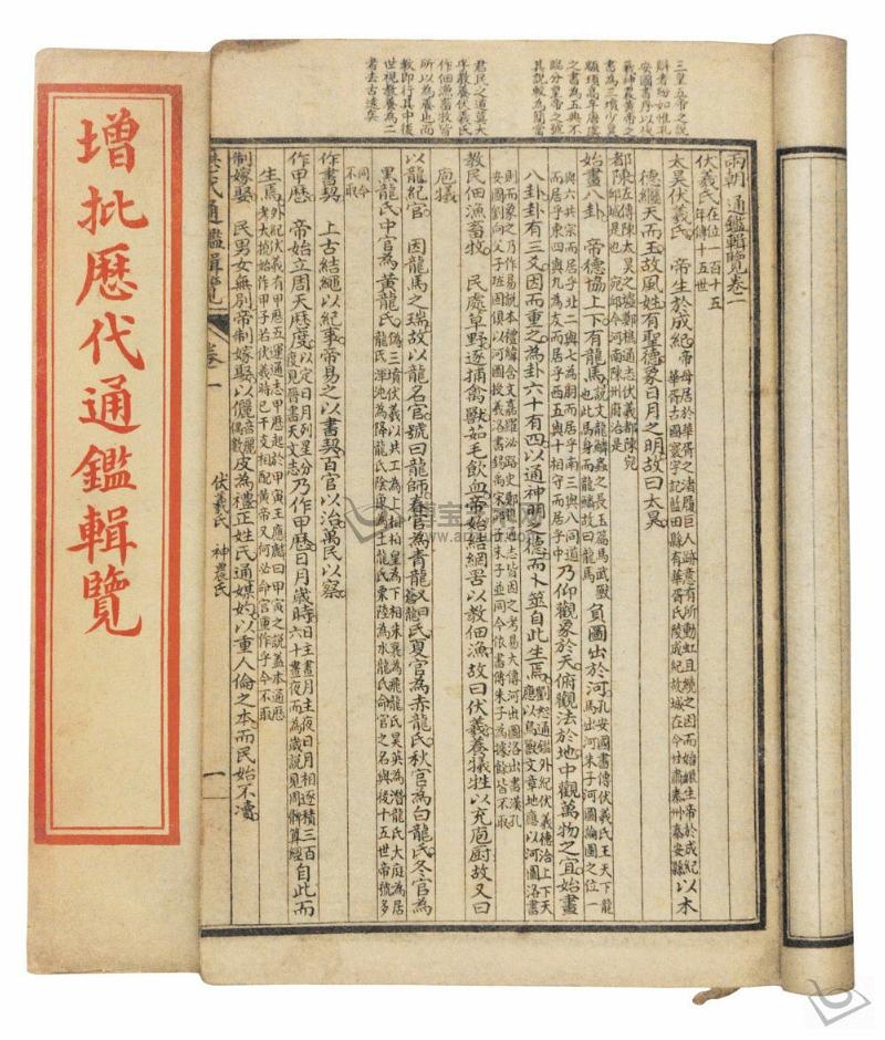 《御批歷代通鑑輯覽》書影