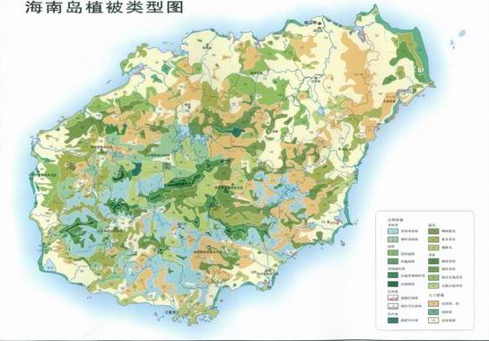 海南島植被類型圖