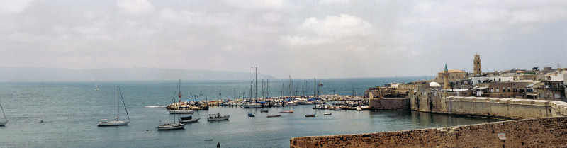 Panorama portu w Akce