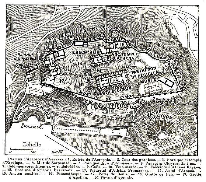 Plán Akropole, Larousse 1922