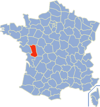 Poziția regiunii Deux-Sèvres