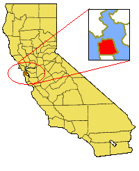 San Fransisko shahri va okrugining joylashuvi