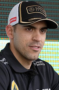 Maldonado under Malaysias Grand Prix 2015.