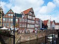 Gjysmë-timbered shtëpive në Hanseatike port