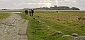 Kalø Castle and the 500 m. cobbled dam to the island.