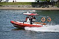 bateau des pompiers de Liège, sur la Meuse.