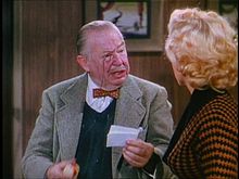 O actor Charles Coburn en 1953 en a cinta Gentlemen Prefer Blondes.
