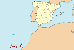 Mapa territorios España Canarias