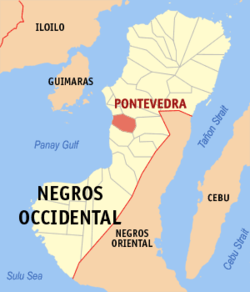 Mapa ning Negros Occidental ampong Pontevedra ilage