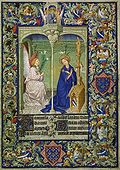 Iluminiran molitvenik z okrasom iz akantovih listov ob robu, c. 1406–09