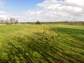 Outline of a Bronze Age longhouse at Skrydstrup, Denmark.[89]