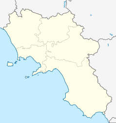 Mapa konturowa Kampanii, na dole znajduje się punkt z opisem „Agropoli”