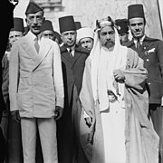 الملك فيصل الأول مع الملك عبد الله الأول ملك الأردن