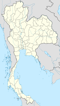Mapa konturowa Tajlandii, na dole po lewej znajduje się punkt z opisem „Phuket”