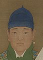 A young Chinese boy wearing single ring-shaped earring on the left ear, Ming dynasty