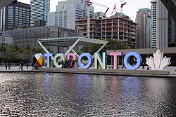 The new Toronto Sign in September 2020