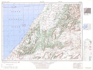 Map showing the boundary of Ifni (Date on map: 1953)