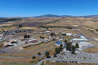 Aerial view of the housing units at Federal Correctional Institution, Dublin