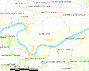 Poziția localității Sainte-Terre