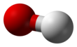 Ball-and-stick model of the hydroxide anion