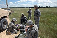 181st Infantry Brigade train deploying soldiers from the 101st Construction Battalion September 2009