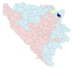 Location of Ugljevik within Republika Srpska