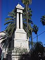 Ottoman monument outside Haifa East station erected in 1905 to commemorate the opening of the Jezreel Valley branch of the Hejaz Railway