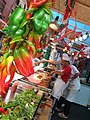 Street vendors selling sausages at the feast