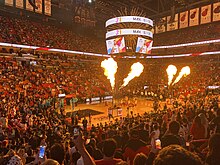 Player introductions before a Miami Heat game